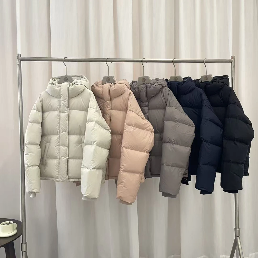 FUJIA STYLE新款时尚百搭简约气质休闲纯色连帽羽绒服25PD015