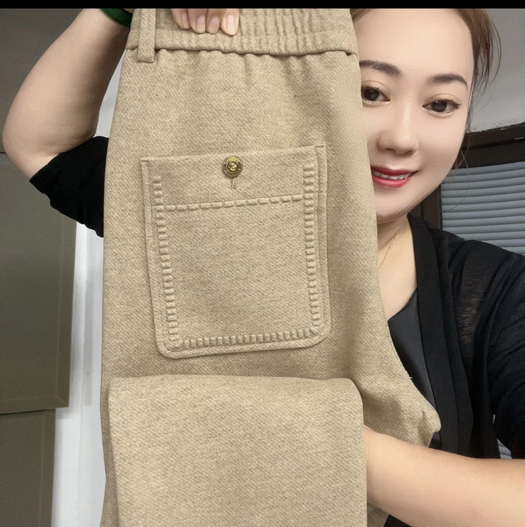 9902秋冬新款高品质纯色休闲直板裤