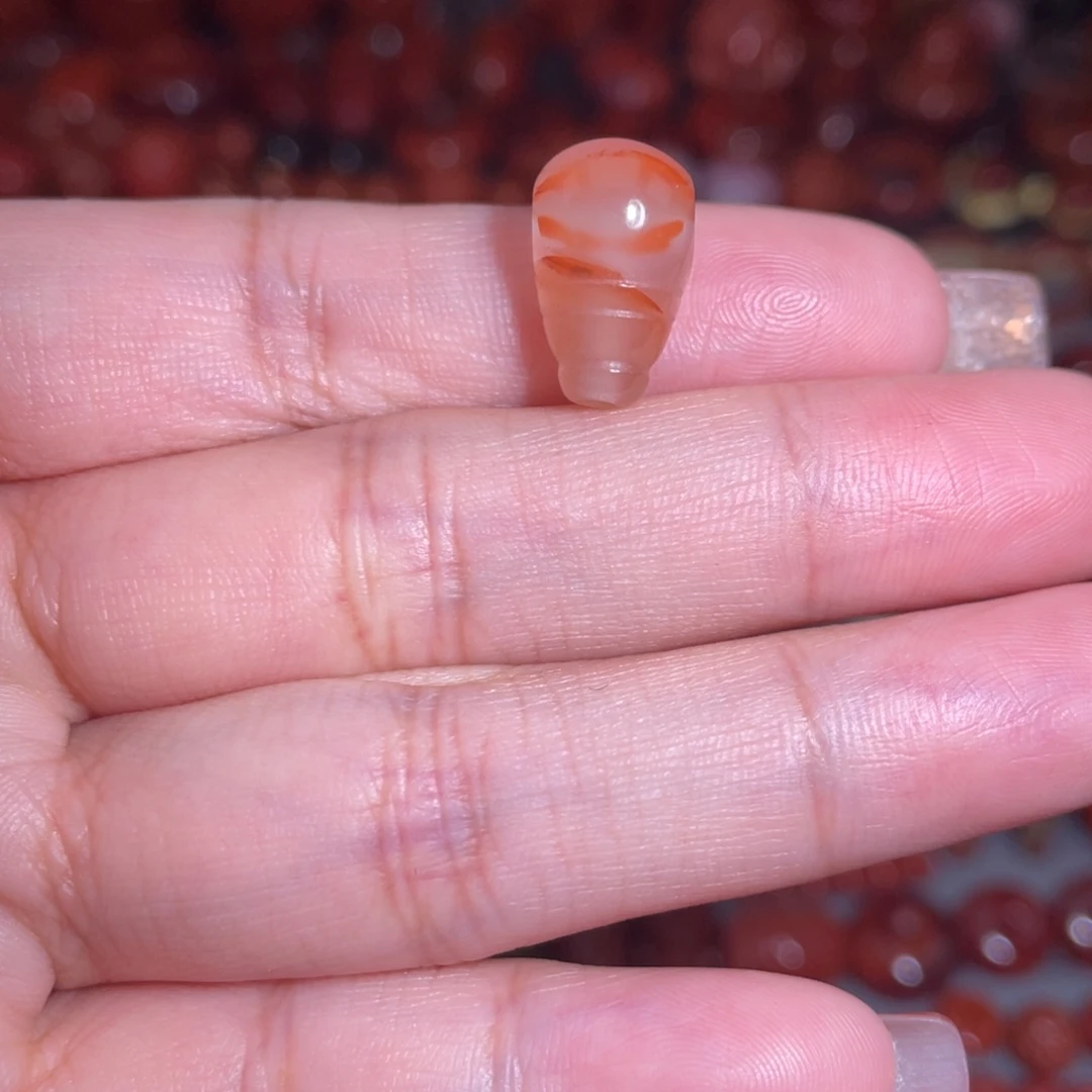 南红玛瑙未镶嵌冰飘三通9mm