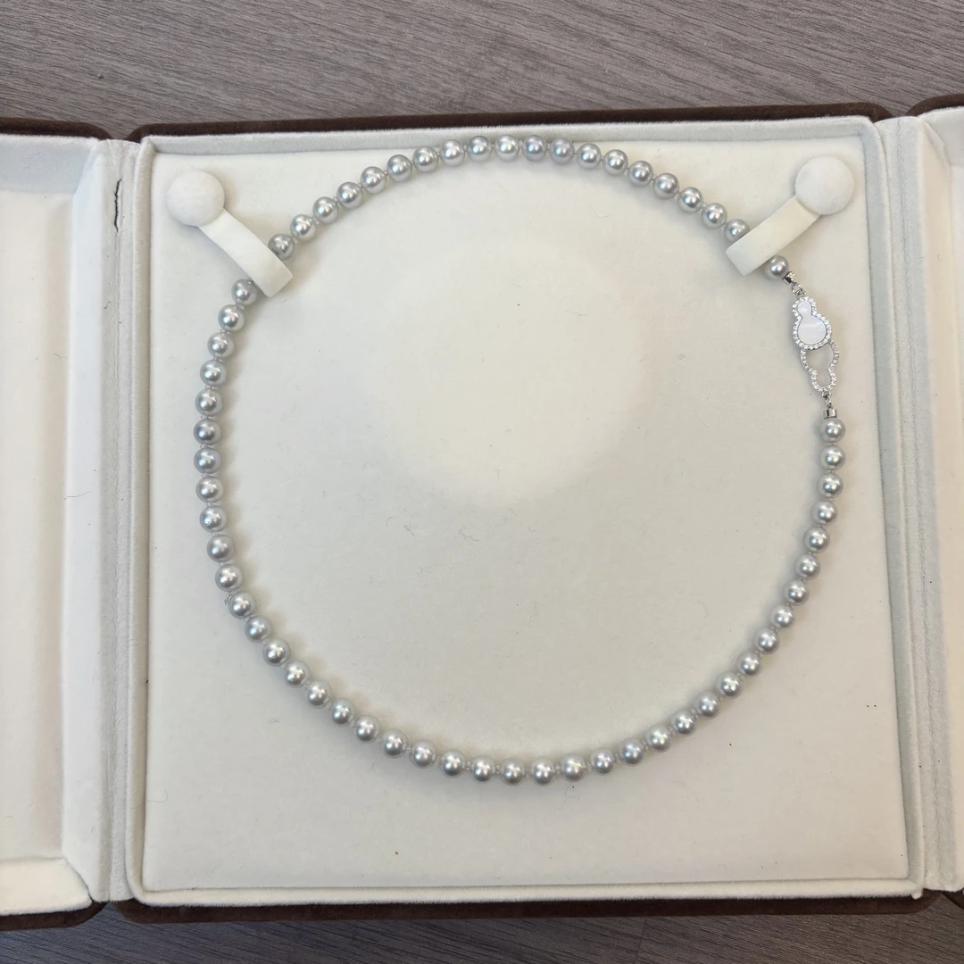 【真多麻】欧若风珠宝6-7mm海水项链S925银