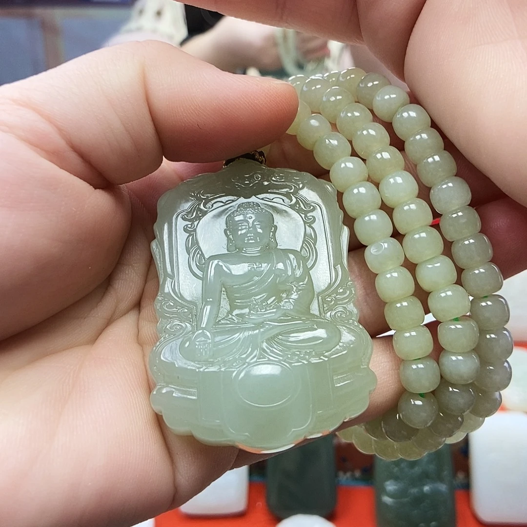 理***号和田玉未镶嵌颈饰