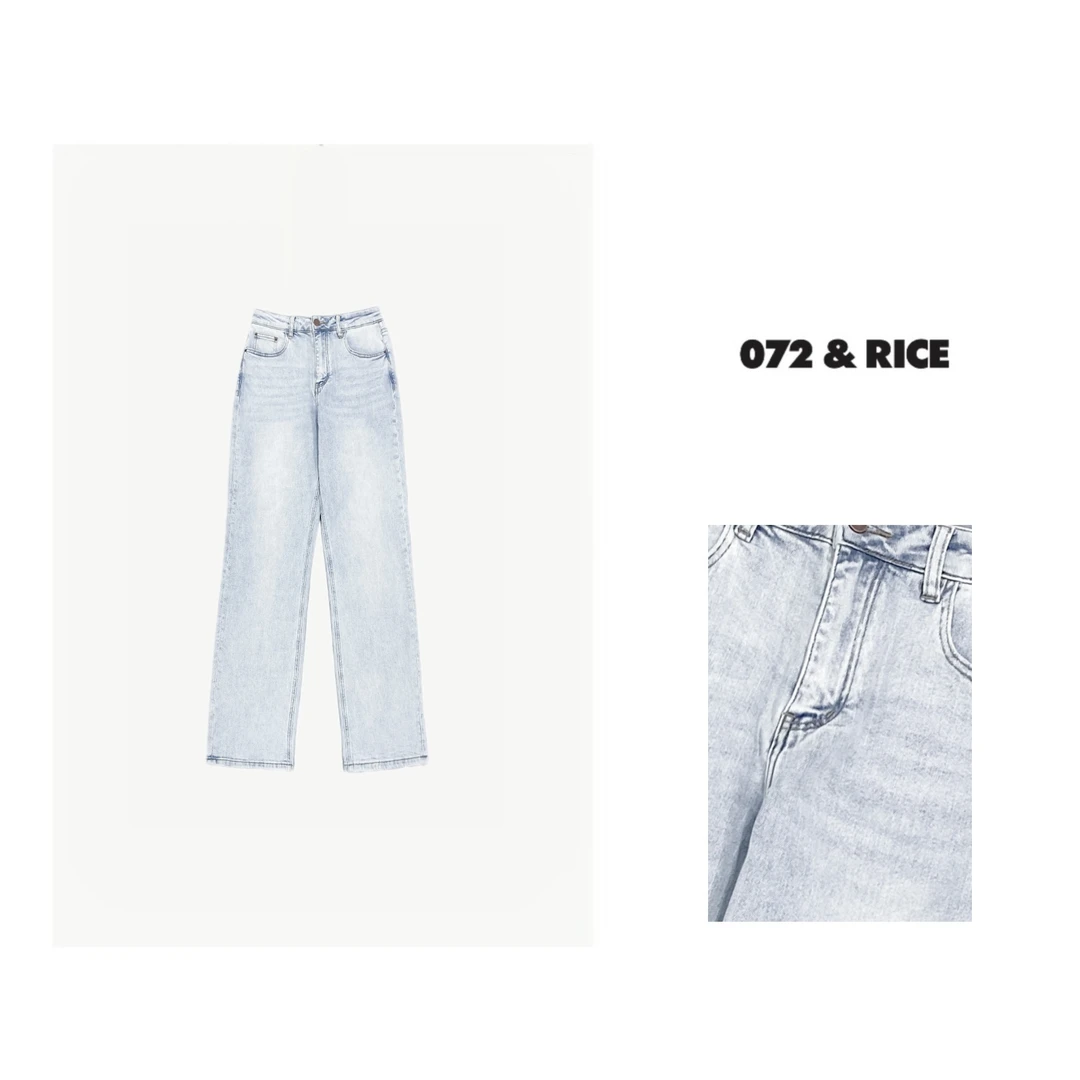 072 & RICE【水星裤】夏季休闲微弹直筒牛仔长裤 CB029 FF