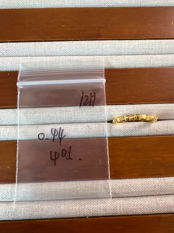 克重0.44 12号 方糖戒指 足金999时尚