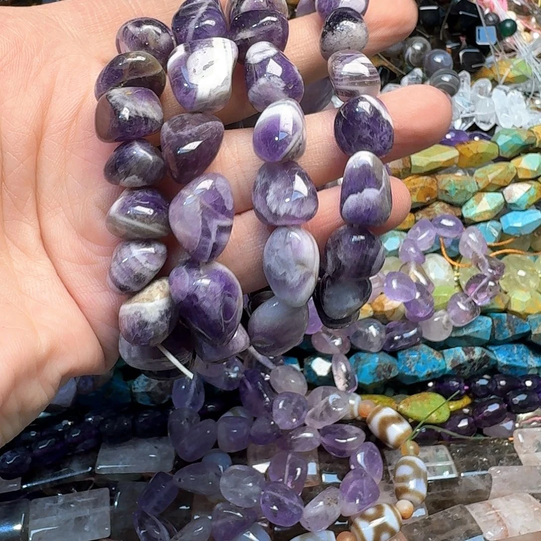 玛瑙/玉髓合金珠宝半成品一条12mm紫水晶手串