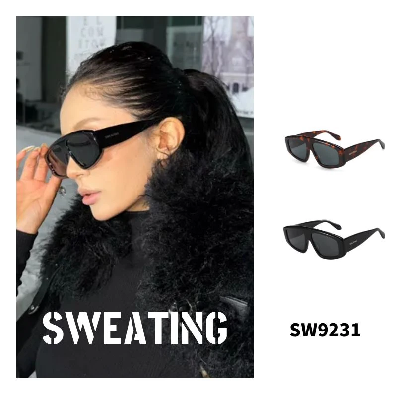 「SWEATING」大框飞行员款蛤蟆镜时尚墨镜