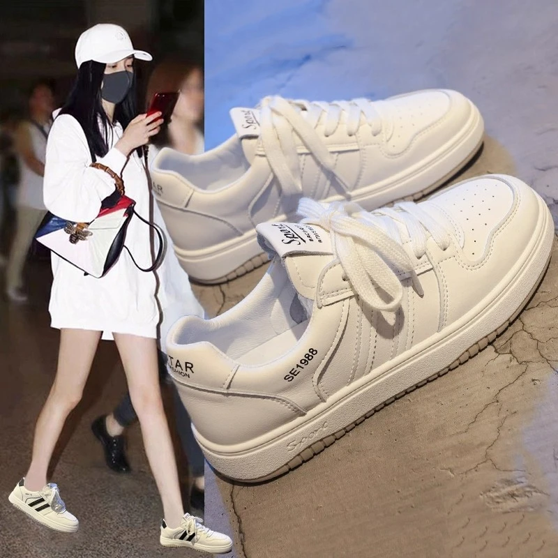 Moleubak小白鞋女2025秋季新款板鞋女款休闲运动鞋子洋气百搭学生