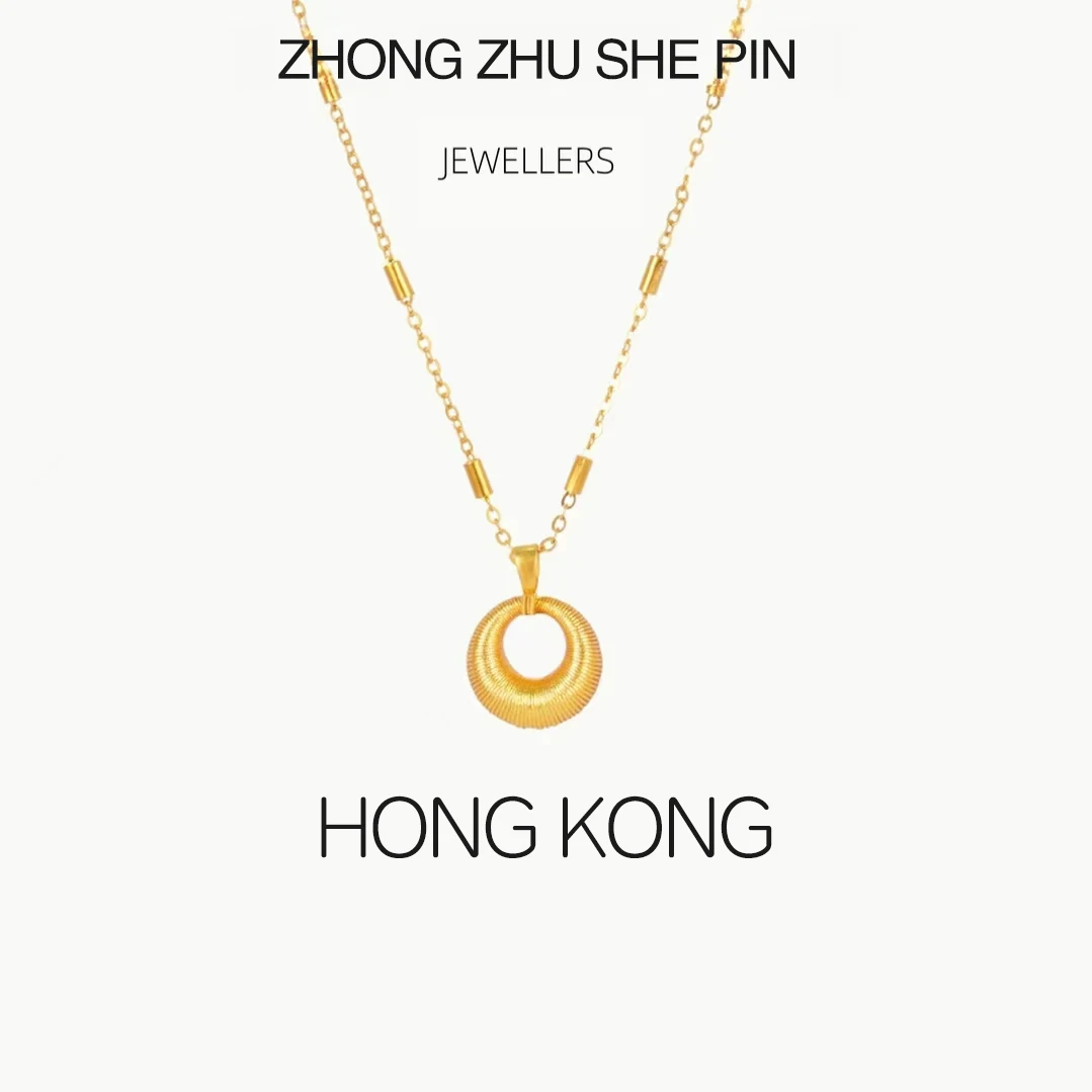 【星光链+坨坨吊坠】小驼峰拉丝胖福平安扣项链气质精美