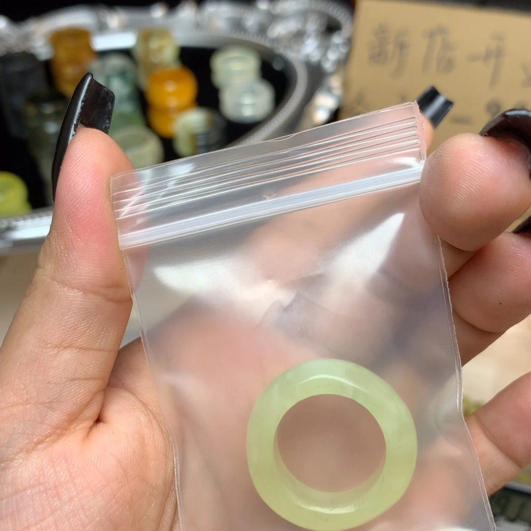 旅***途蛇纹石玉合金戒指
