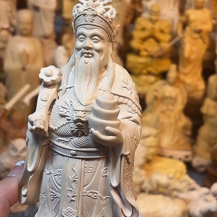 黄杨木黄杨木瑕疵财神