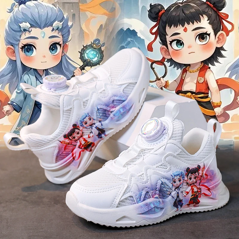 ABC哪吒敖丙儿童鞋子女童透气网面小白鞋夏季2025新款运男童动鞋