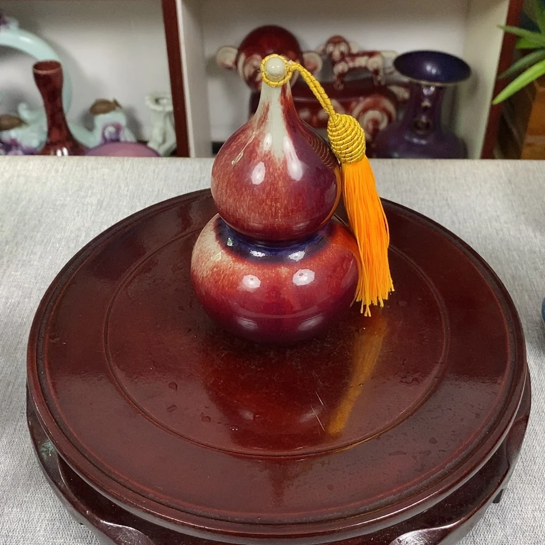 摆件钧瓷小摆件高温窑变葫芦
