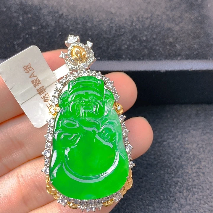 翡翠银S925镶嵌颈饰