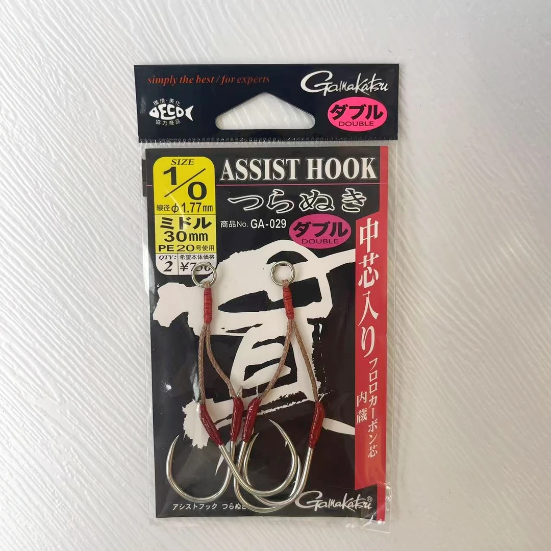 日本 GAMAKATSU 伽玛卡兹 GA-029 铁板钩 慢摇钩双沟黄鲣金枪