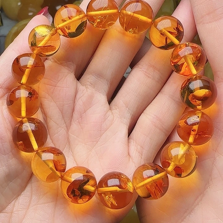 琥珀未镶嵌手链吊坠