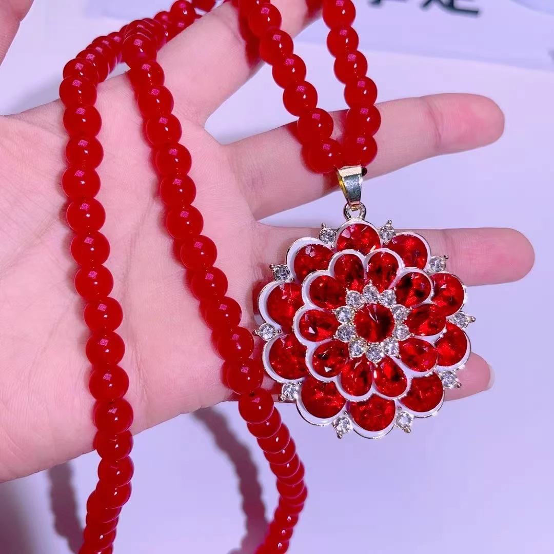 铜合金 十全十美红毛衣链-80110