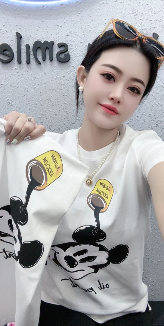 蜂蜜米奇棉质短袖