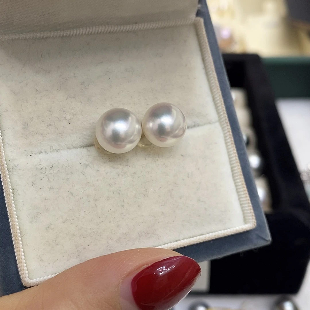 海水珍珠耳饰18K金镶嵌