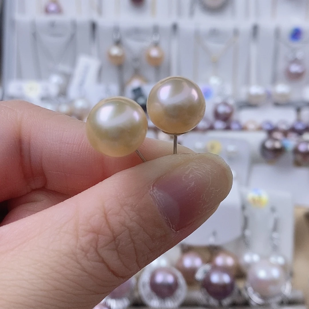 耳饰淡水珍珠银S925镶嵌