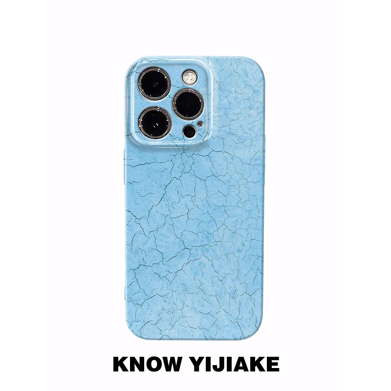 小众冰裂纹理手机壳潮牌适用14创意苹果iphone16pro独特15promax