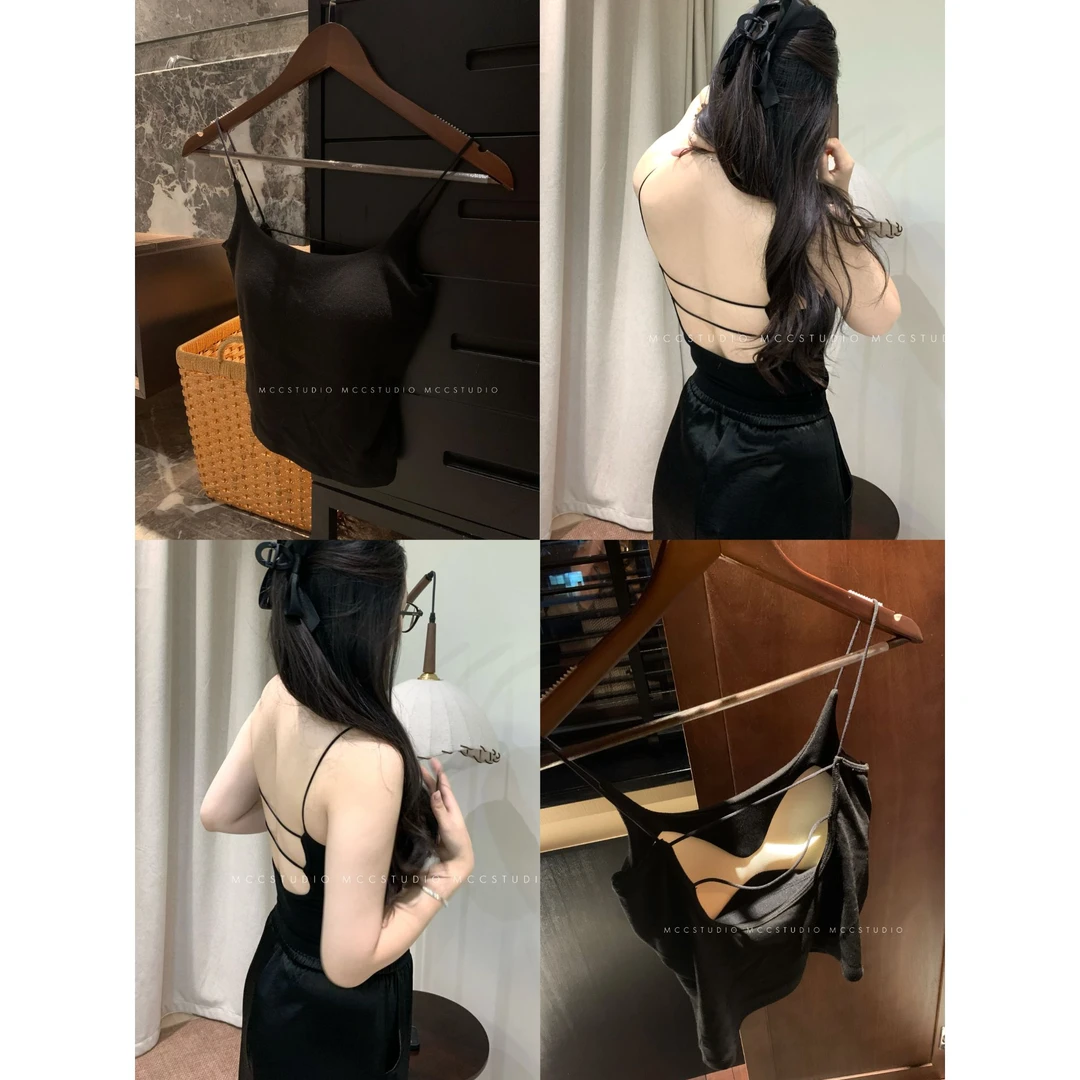 MCc【露背吊带】贴身衣物不退！小心机高品质u领吊带#9043