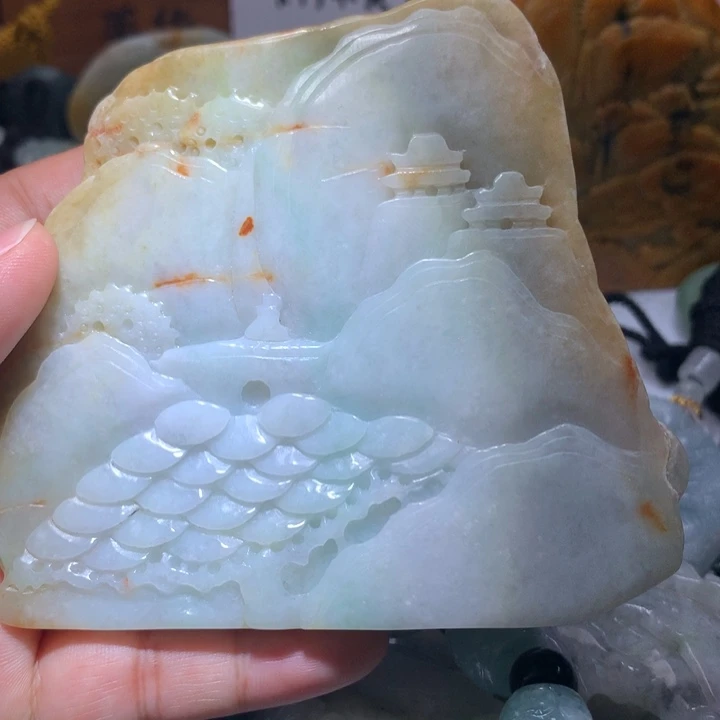 翡翠未镶嵌颈饰保真天然A货翡翠