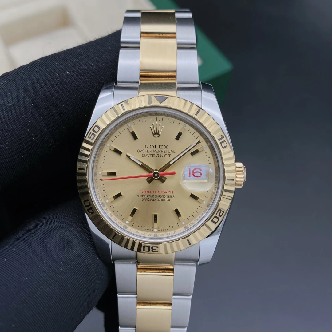 99新 Rolex/劳力士 日志116263/爬山虎/机械吧/表径37
