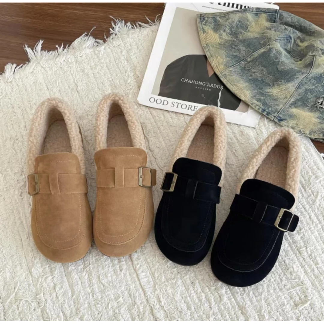 577-2新款加绒边扣舒适百搭软底时尚小单鞋仓