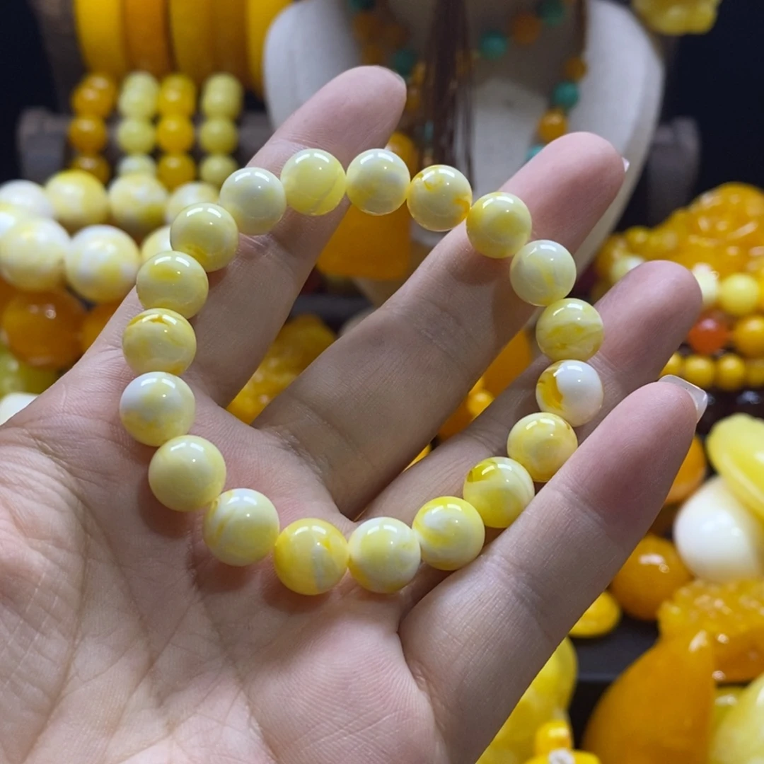 易***༽非金属10白蜜手串