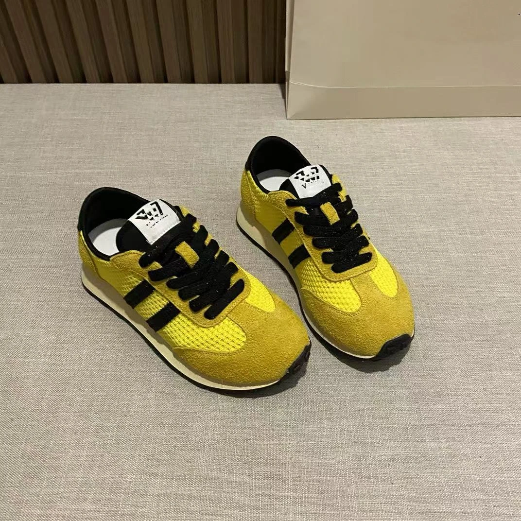 C7232 黄/黑 夏季百搭2025新款厚底时尚休闲运动女阿甘鞋