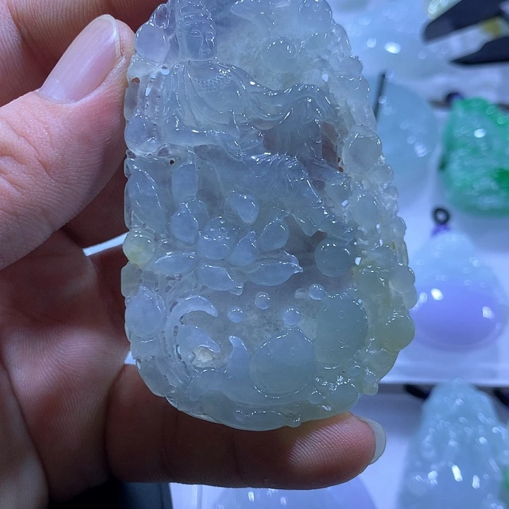 颈饰未镶嵌翡翠天然翡翠A货吊坠