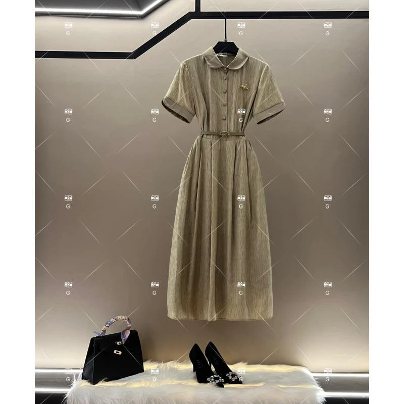 【露露】春夏设计师优雅轻奢时尚显瘦气质连衣裙 GS-57219