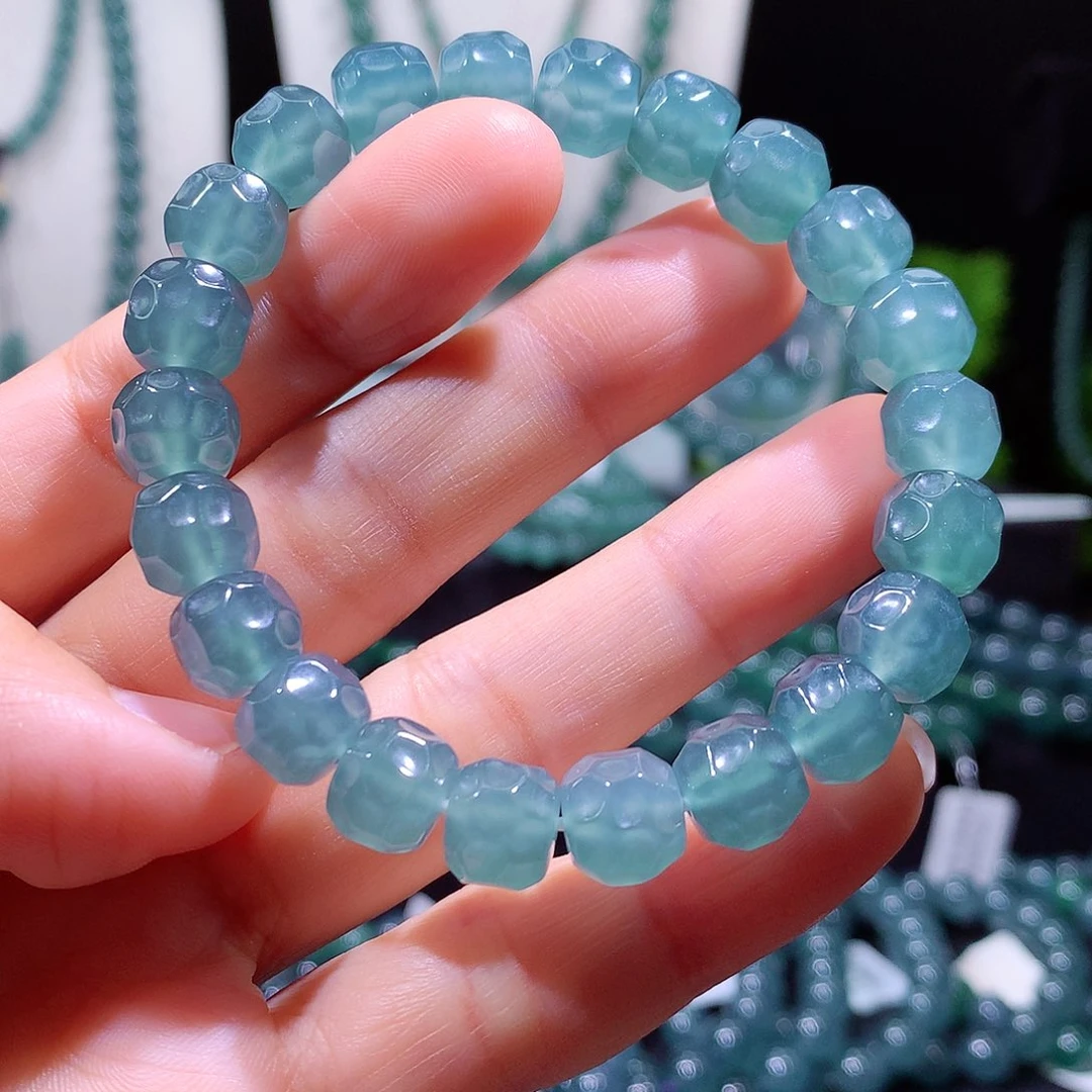 翡翠未镶嵌手链天然a货翡翠手串9.5mm