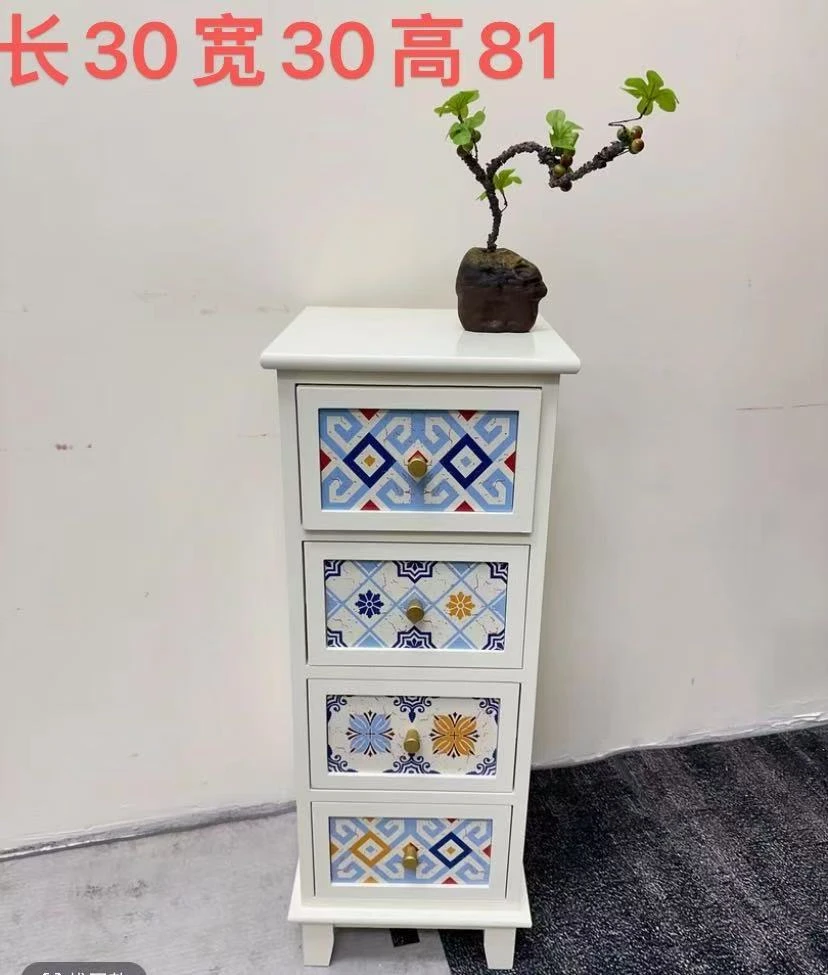 30*30*81欧式美式艺术图案民俗民风斗柜复古收纳柜置物简约202