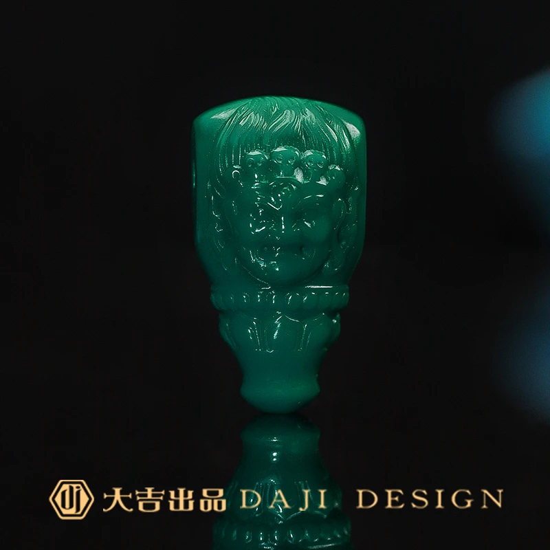 【大吉出品】WL专属-大黑天三通星月猴头椰蒂文玩配饰佛头配件