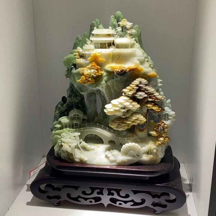 未镶嵌蛇纹石玉（覆膜）珠宝奇石