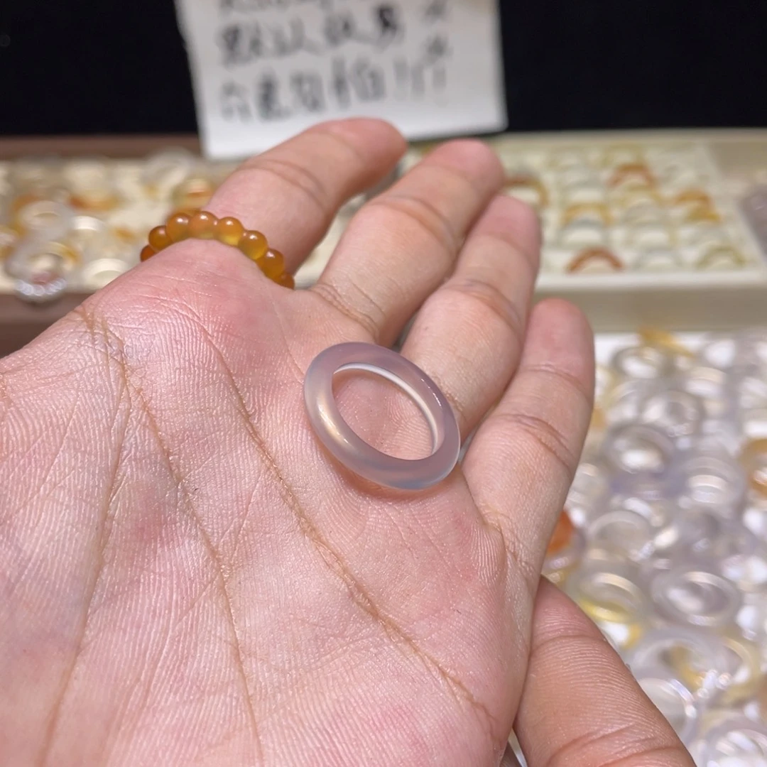 玛瑙/玉髓未镶嵌戒指39号港14