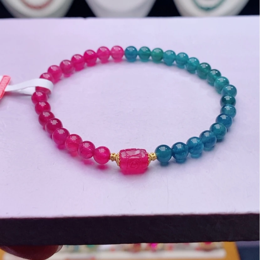 【闪购商品】碧玺手链18K金镶嵌碧玺手链