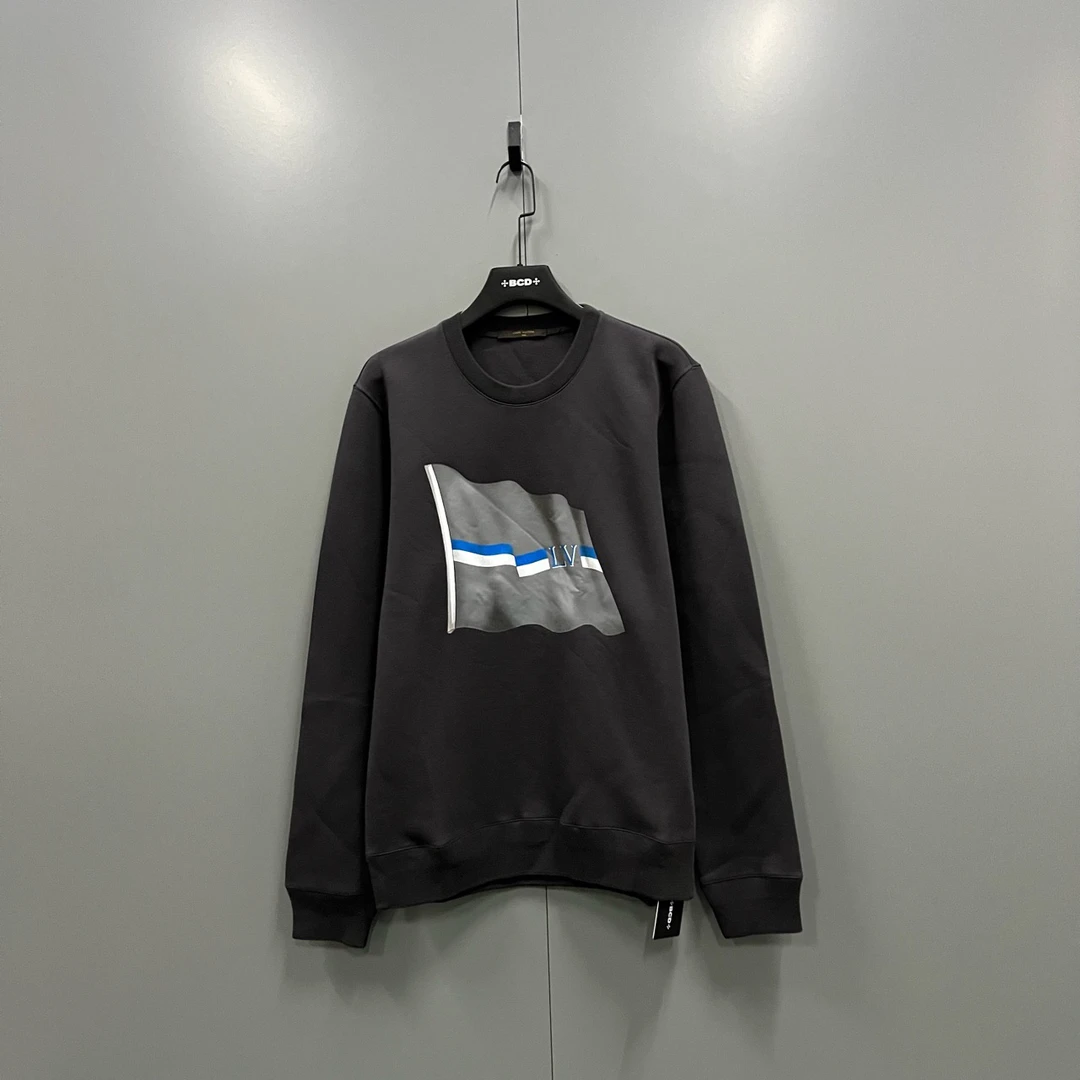 未使用 LouisVuitton/路易威登 731 006127 lv 水泥灰卫衣 XXL码