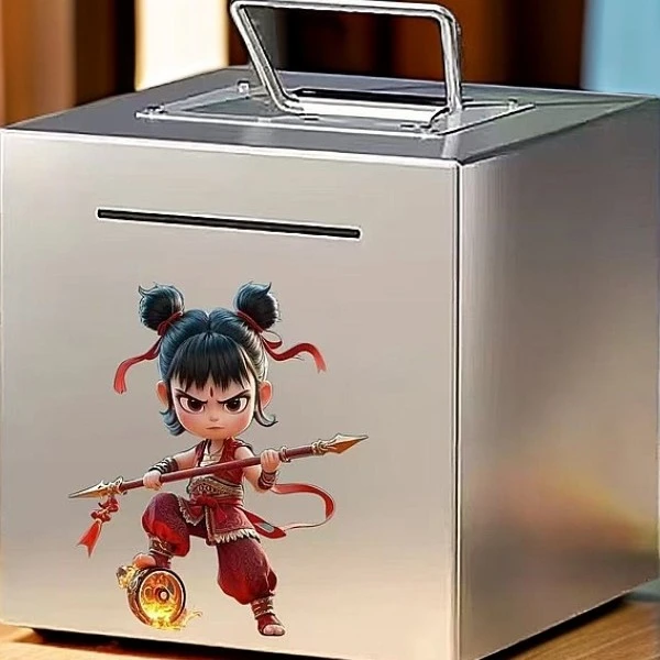 创意彩印存钱罐2025新款手提可存可取不锈钢储蓄