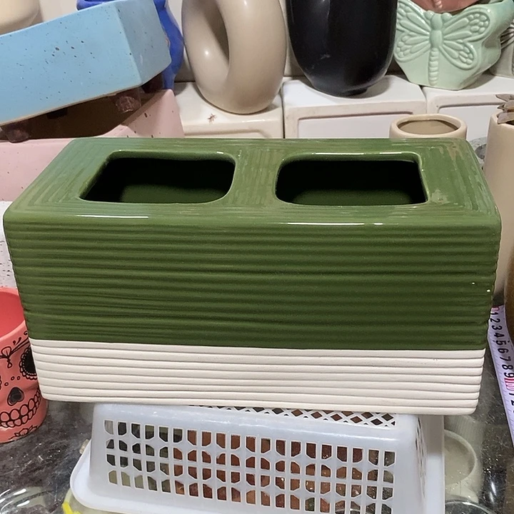 摆件陶盆有孔 微瑕介意勿拍