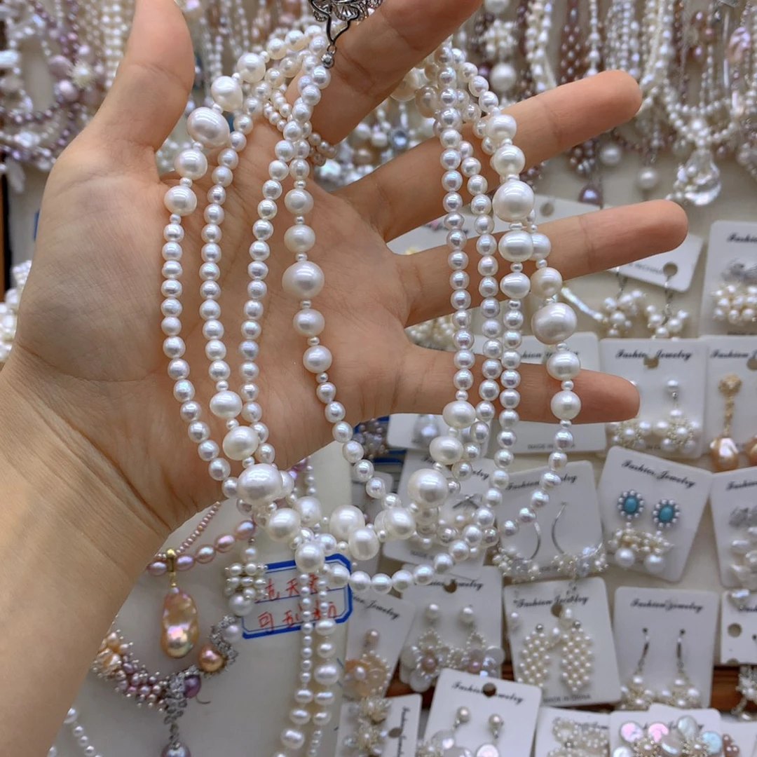 灵***6合金淡水珍珠项链耳饰