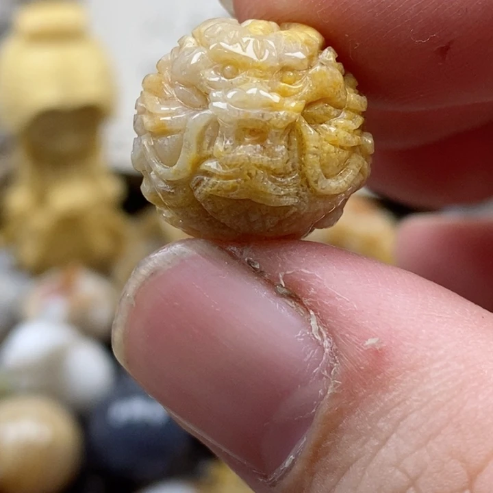 颈饰未镶嵌硅化珊瑚（珊瑚玉）