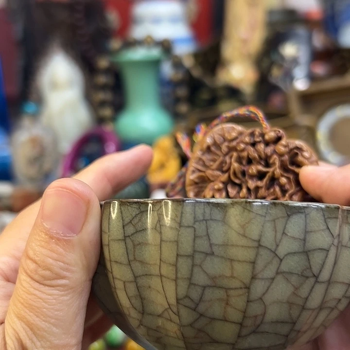 老***藏瓷片瓷杯：紫砂壶茶具套装