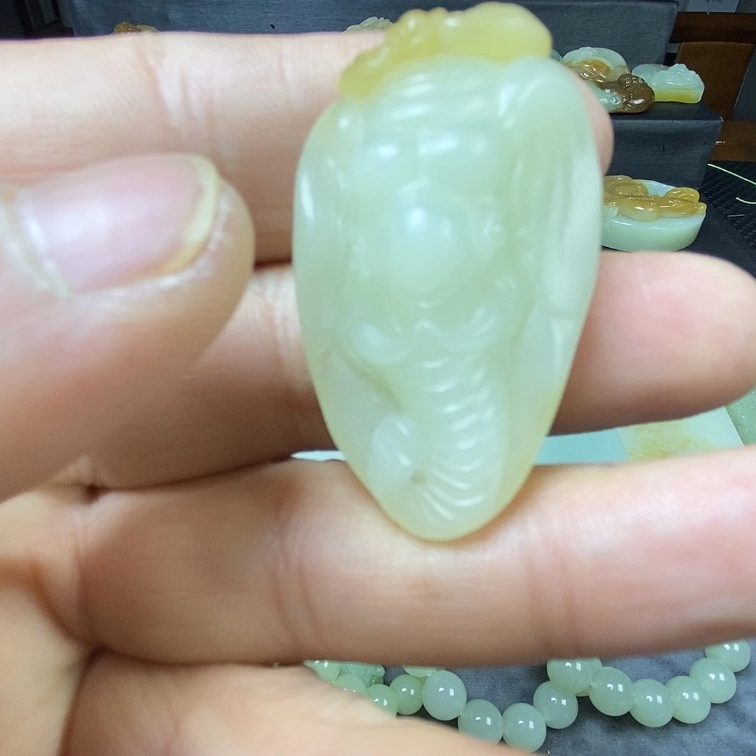 和田玉未镶嵌吊坠(不含链)