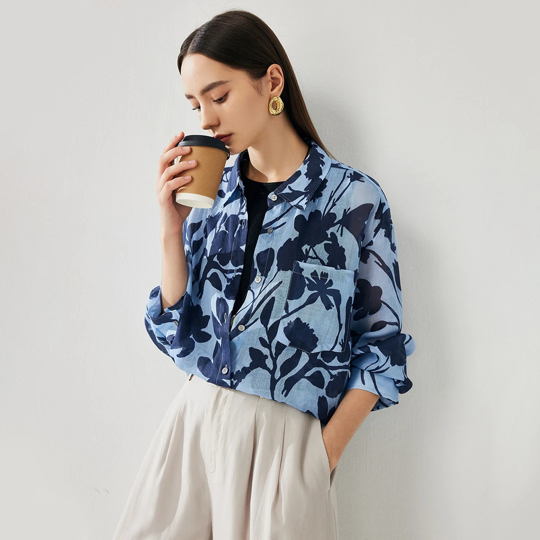 zhaojun/兆君清薄透气苎麻衬衫女25春夏时尚遮阳打底衫ZXTMLMY00