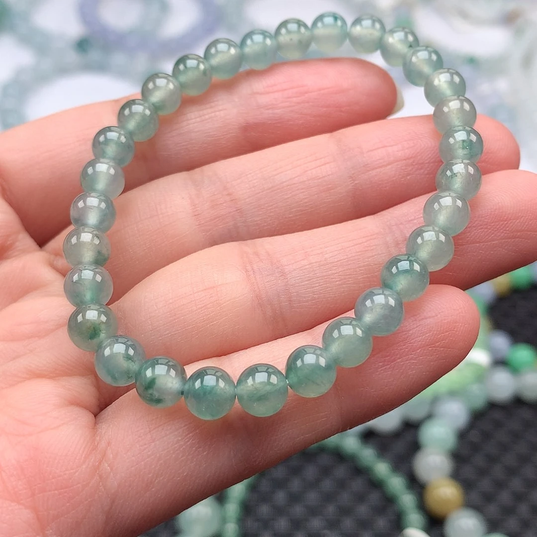 翡翠手链未镶嵌翡翠卡5.9