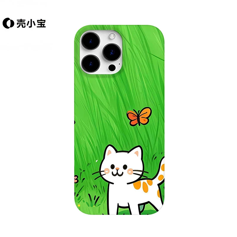 蝴蝶小猫适用苹果15promax手机壳iphone16pro趣味14pro小众13/12p