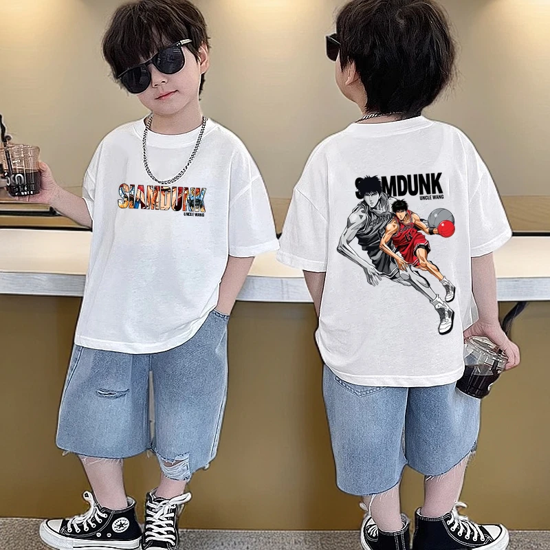 圆领男童短袖T恤衫2025新款夏季纯棉上衣儿童潮流体桖中小童宝宝