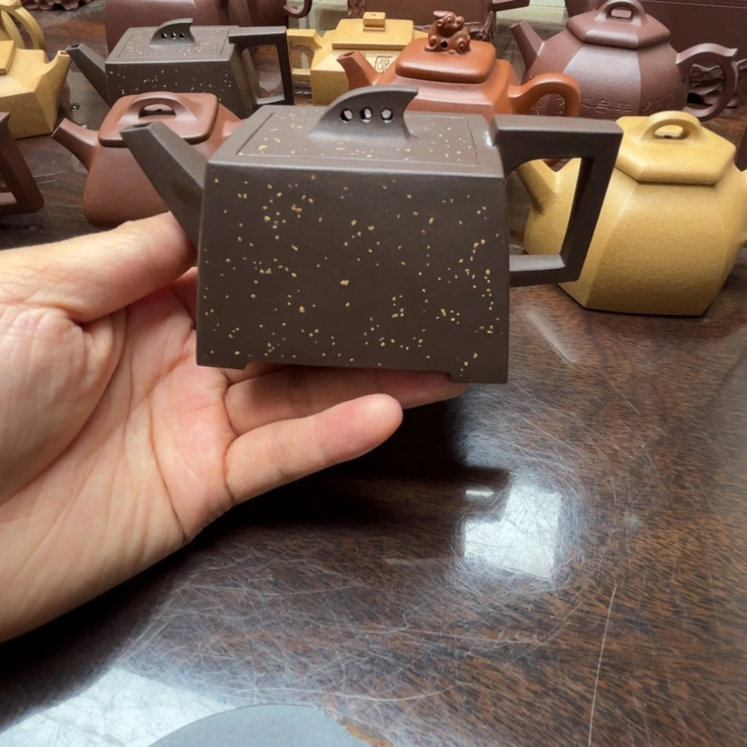 茶壶紫砂集****材紫泥微瑕150c c