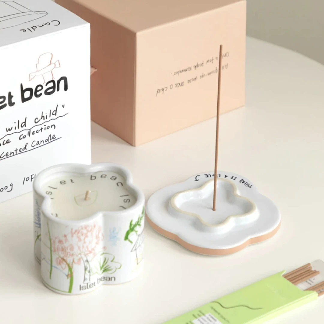 Islet Bean豆岛自然治愈香薰蜡烛家用小众香氛卧室安神助眠礼物
